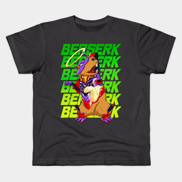 Berserk Capybara Kids T-Shirt by DrawingsFromHell